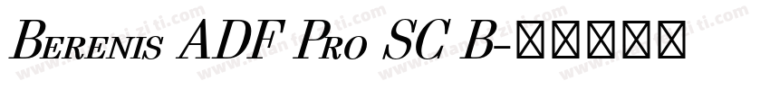 Berenis ADF Pro SC B字体转换